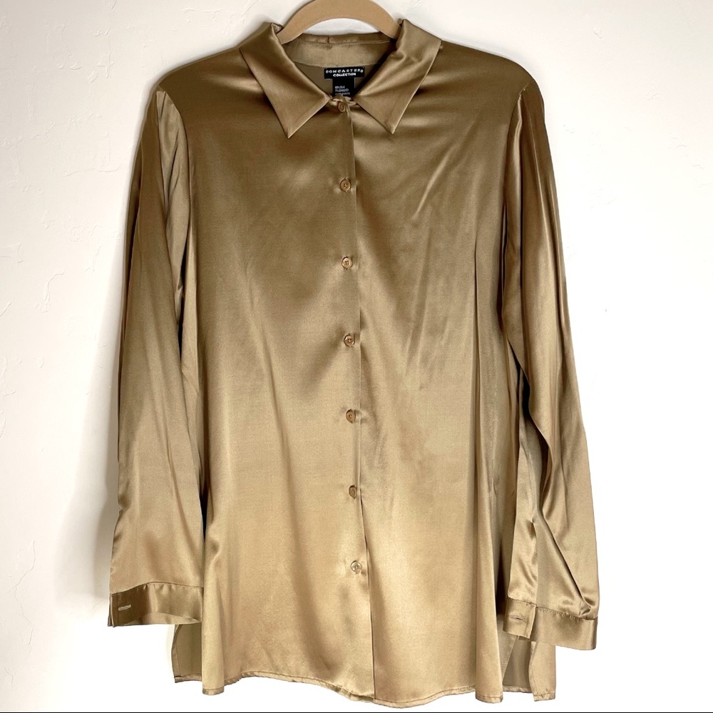 Golden Doncaster silk blouse shirt